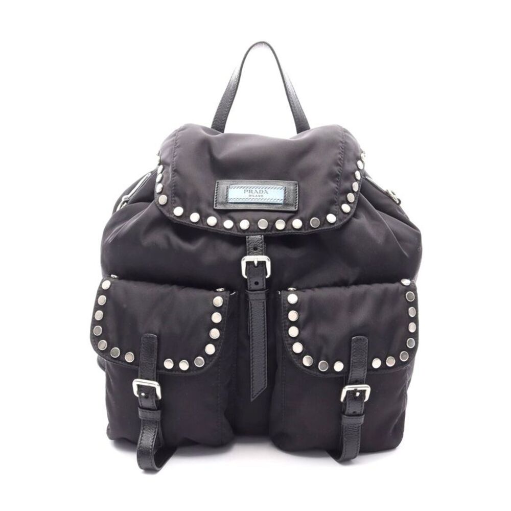 Prada Nylon Leather Backpack - image 1